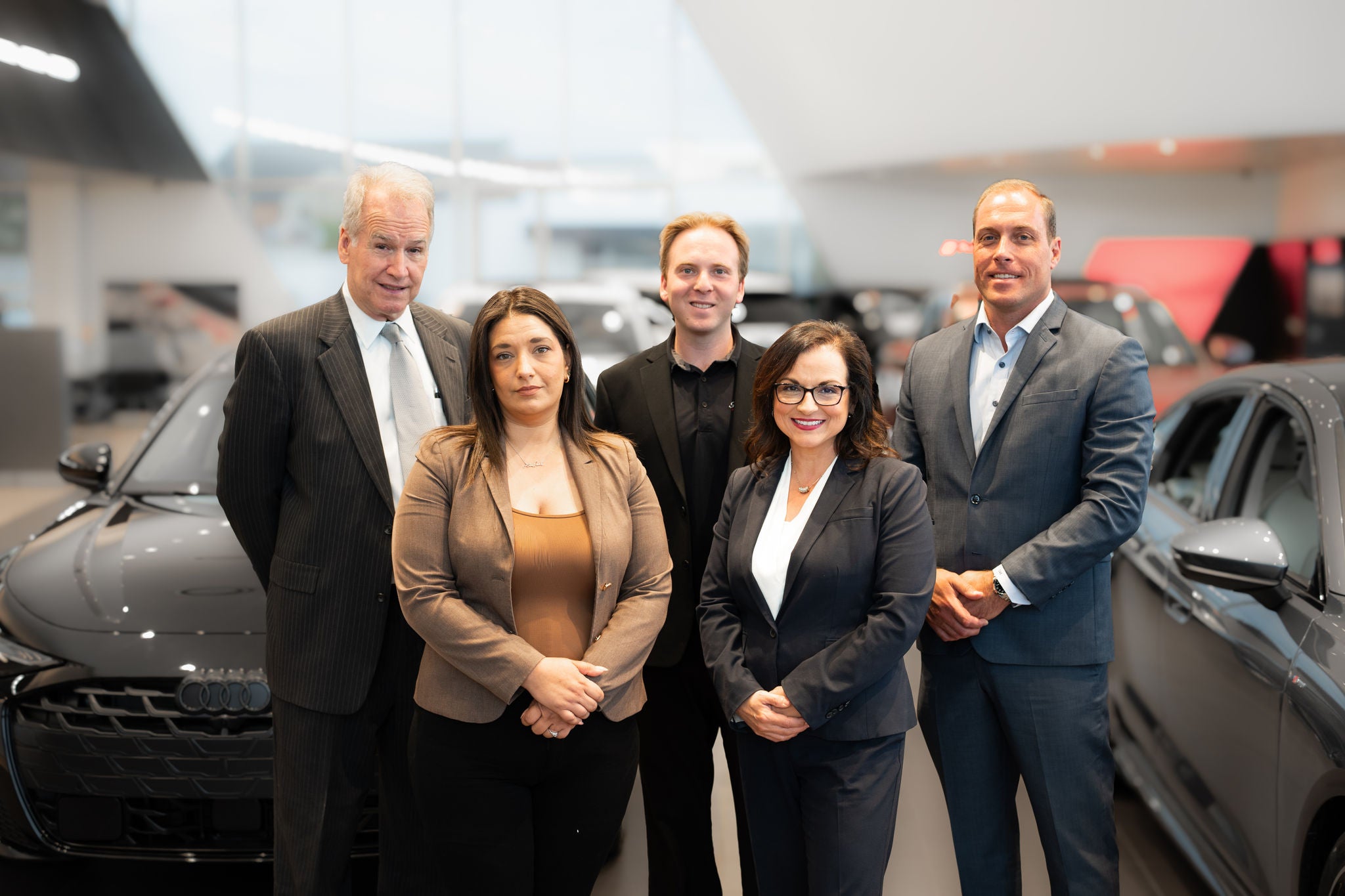 Group photo of Audi staff at Audi West County.
